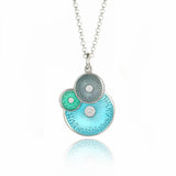 Triple Enamel Diamond Diatom Pendant