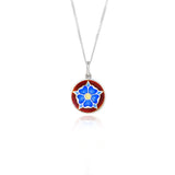 Rarity Red & Blue Tudor Rose Pendant