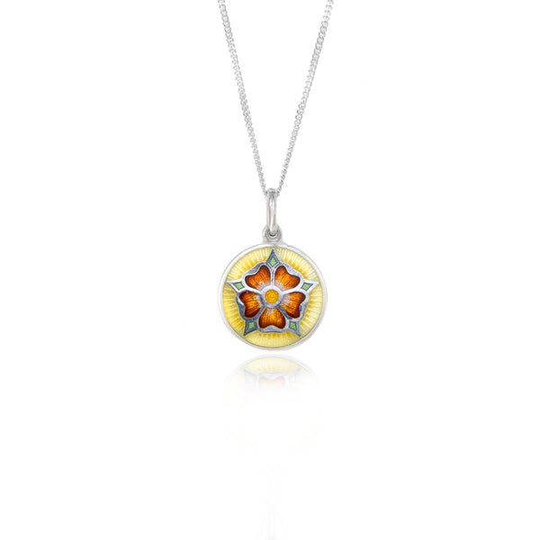 Rarity Red & Yellow Tudor Rose Pendant