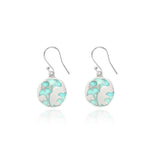 Enamelled Gingko Leaf Mint Earrings