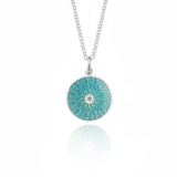 Mint Diamond Dahlia Pendant