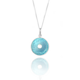 Turquoise Diatom Pendant