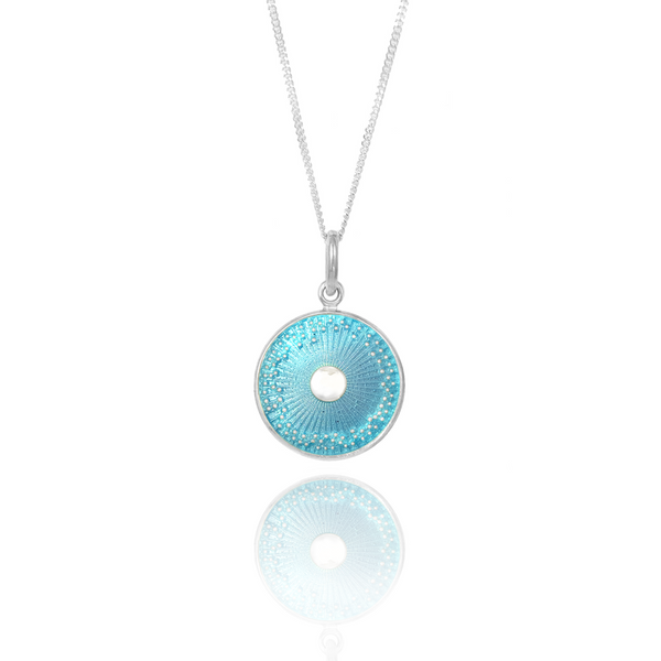 Turquoise Diatom Pendant