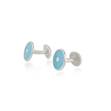 Enamelled Turquoise Diatom Cufflinks