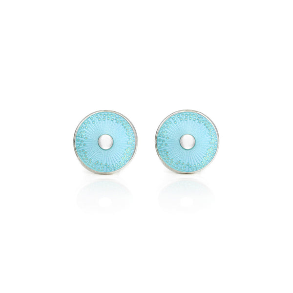 Enamelled Turquoise Diatom Cufflinks