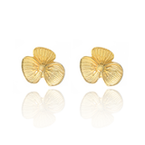 Viola Gold Plated Stud Earrings