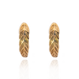 Gold Wheatsheaf Small Hoop Earrings