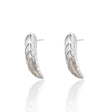 Wheatsheaf Curve Earrings Sterling Silver