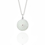 White Diamond Dahlia Pendant