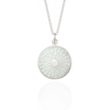 White Dahlia Pendant