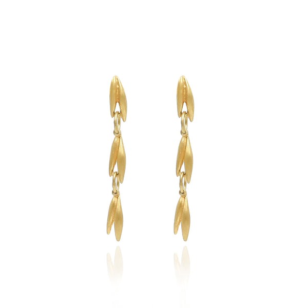 Gold Wild Meadow Long Earrings