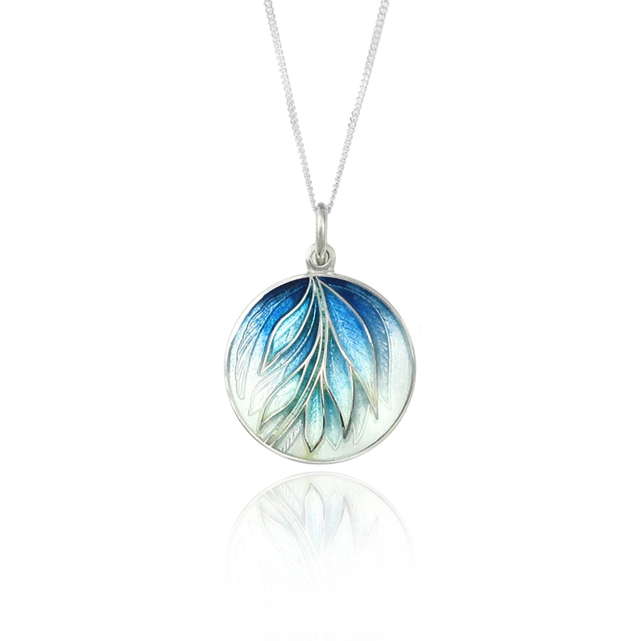 Wisteria Pale Grey & Kingfisher Blue Pendant