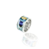 Enamel Yellow Diamond Tulip Ring