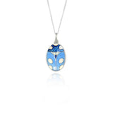 Ladybird Enamelled Blue Pendant