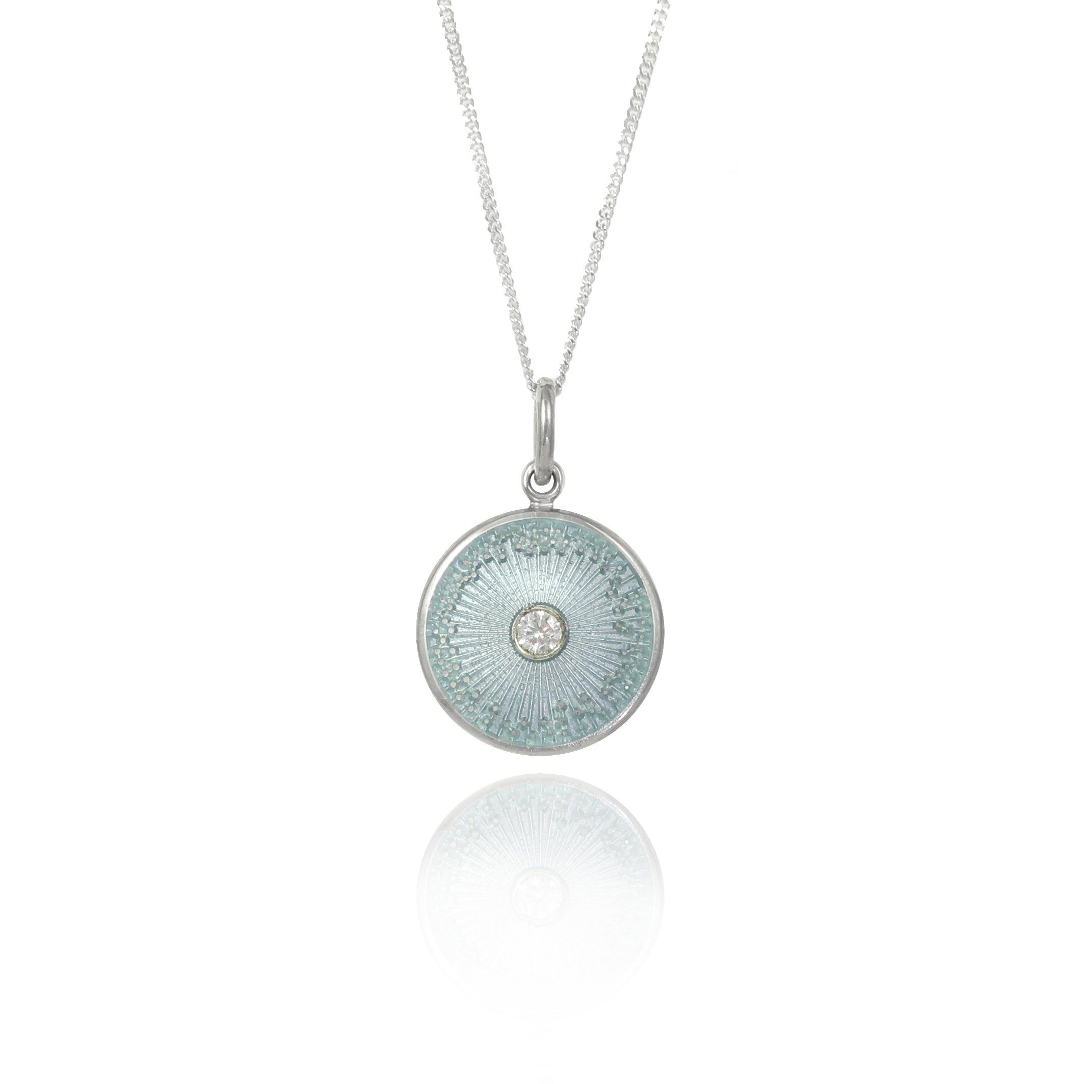 Diamond Diatom Enamel Pendants