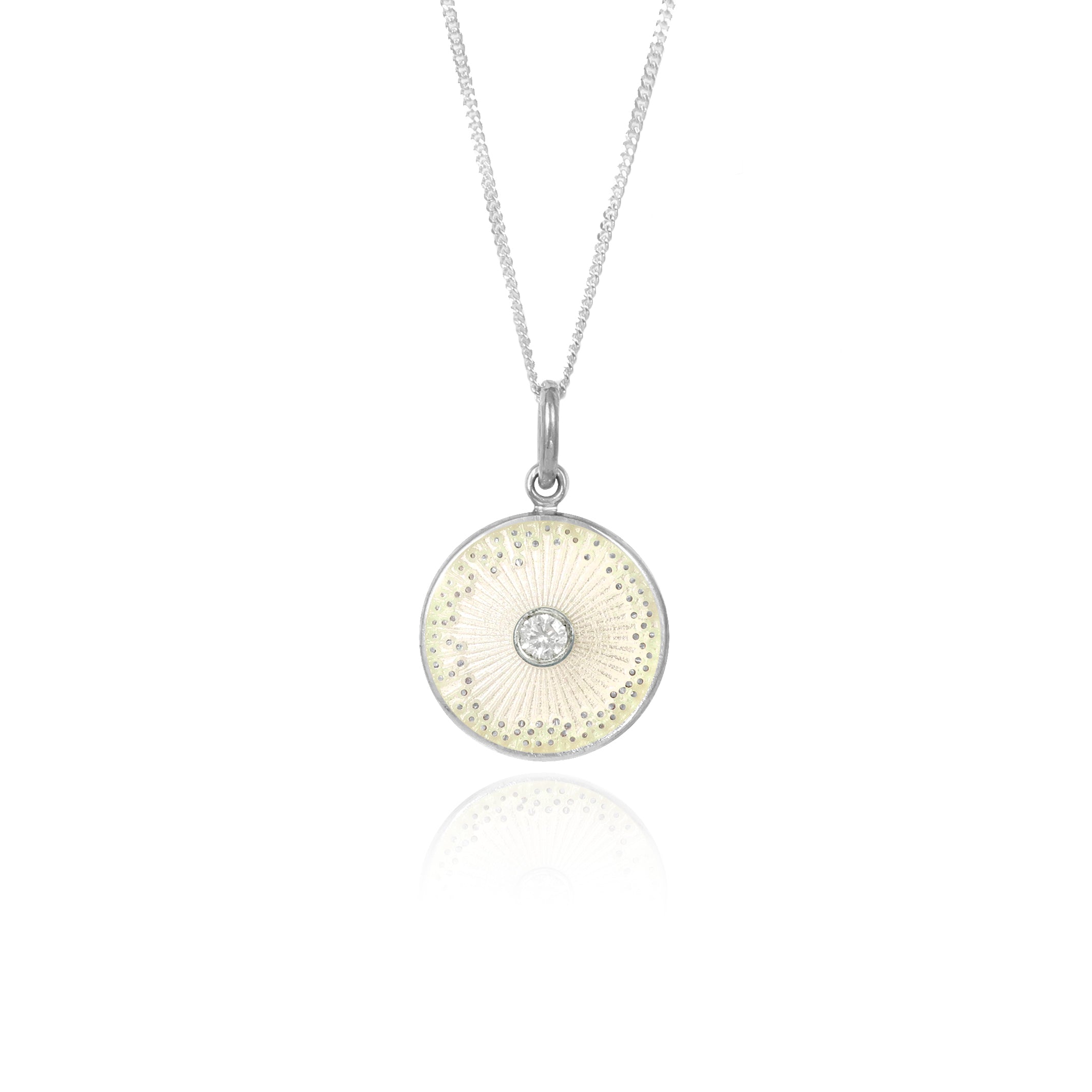 Diamond Diatom Enamel Pendants