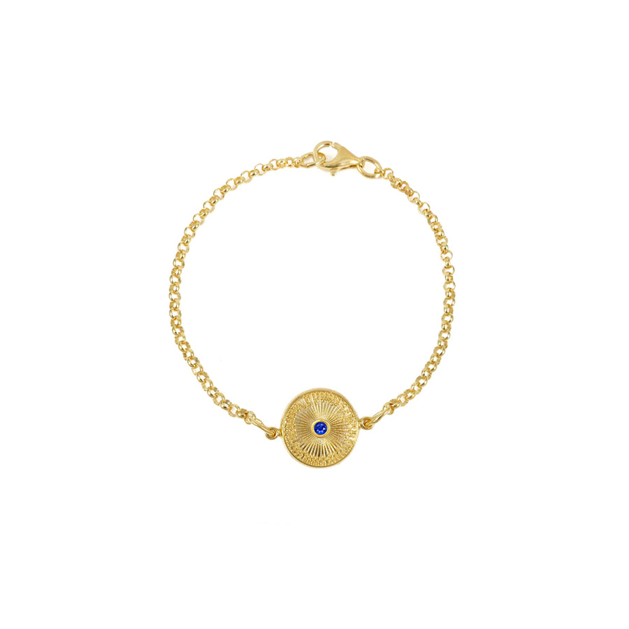 Sapphire Gold Diatom Bracelet