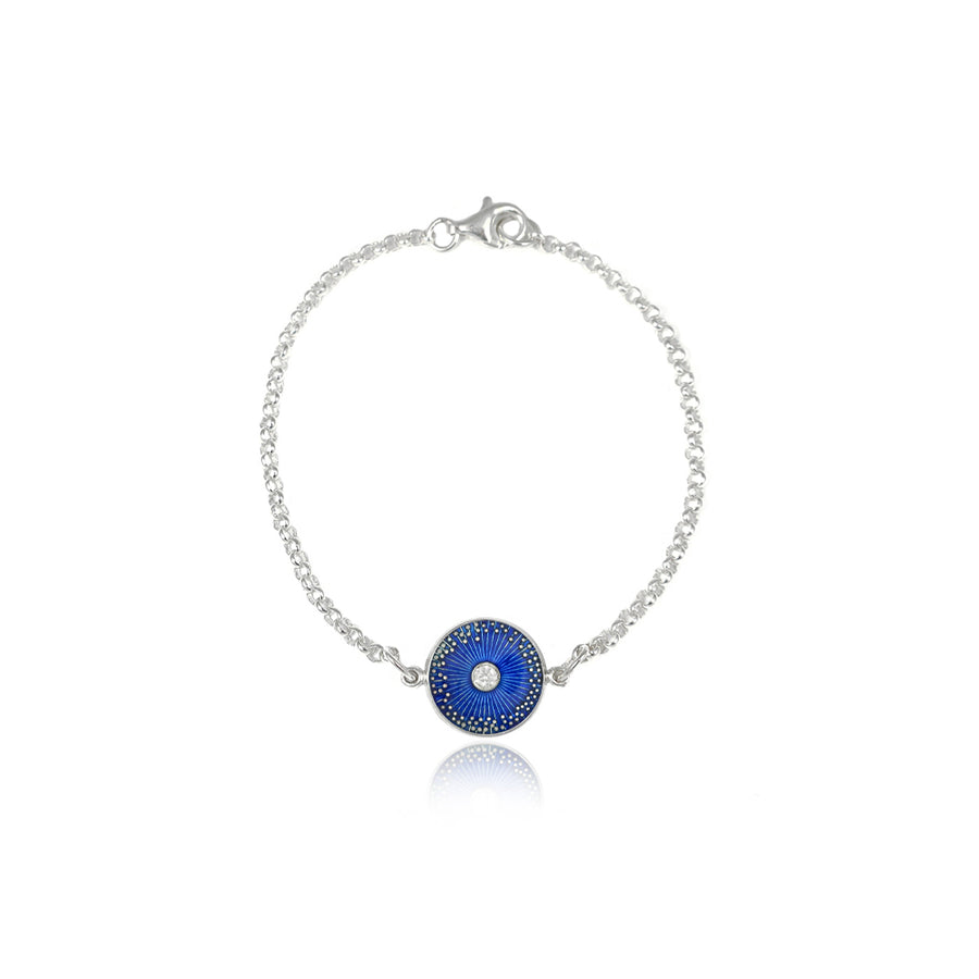 Ink Blue Diamond Diatom Bracelet