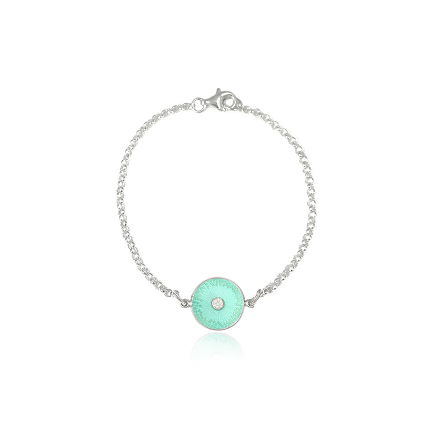Mint Green Diamond Diatom Bracelet