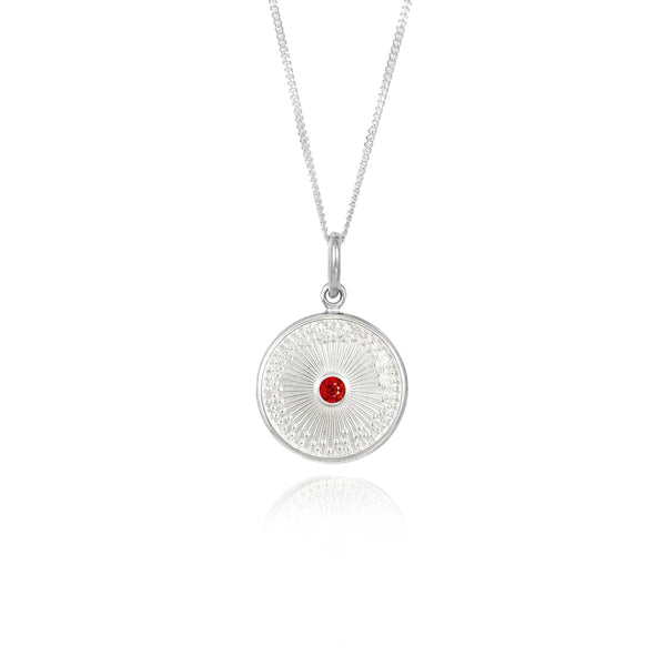 Silver Diatom Gemstone Pendants