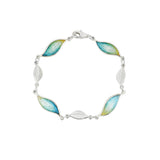 Enamelled Frosted Leaf Bracelet