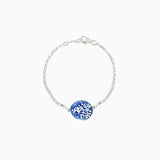 Enamelled Ink Blue Rue Bracelet