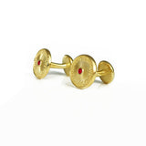 Gold Ruby Diatom Cufflinks