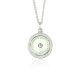 White Diamond Diatom Eternity Pendant