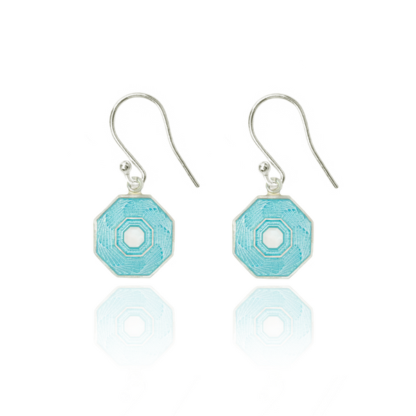 Guilloché Earrings Mint