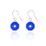 Guilloché Earrings Bright Blue