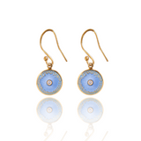 18ct Gold Plated Diamond Diatom Earrings In Lavender