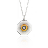 Enamelled Guilloché Diamond Yellow Limited Edition Pendant