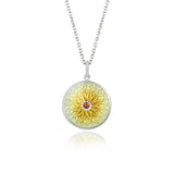 Cognac Diamond Dahlia Necklace