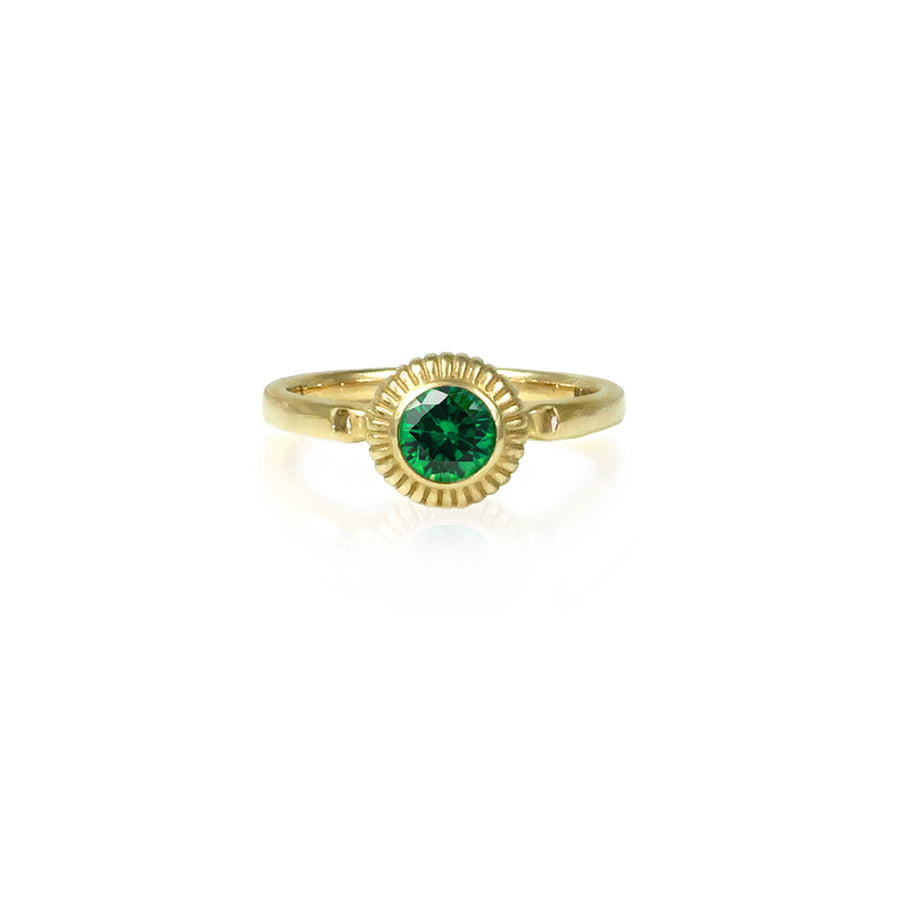 Emerald & Gold Amanita Ring