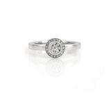 Diamond Halo Eclipse Platinum Ring