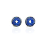 Enamelled Silver Ink Diatom Cufflinks