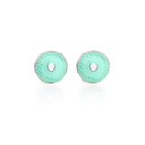 Enamelled Silver Mint Diatom Cufflinks