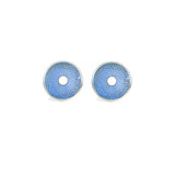 Enamelled Silver Pale Blue Diatom Cufflinks