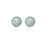 Enamelled Silver Grey Diatom Cufflinks