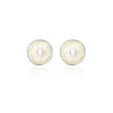 Enamelled White Diatom Cufflinks