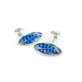 Jay Feather Enamel Cufflinks One-off