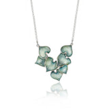 Cluster Leaf Enamel Necklace