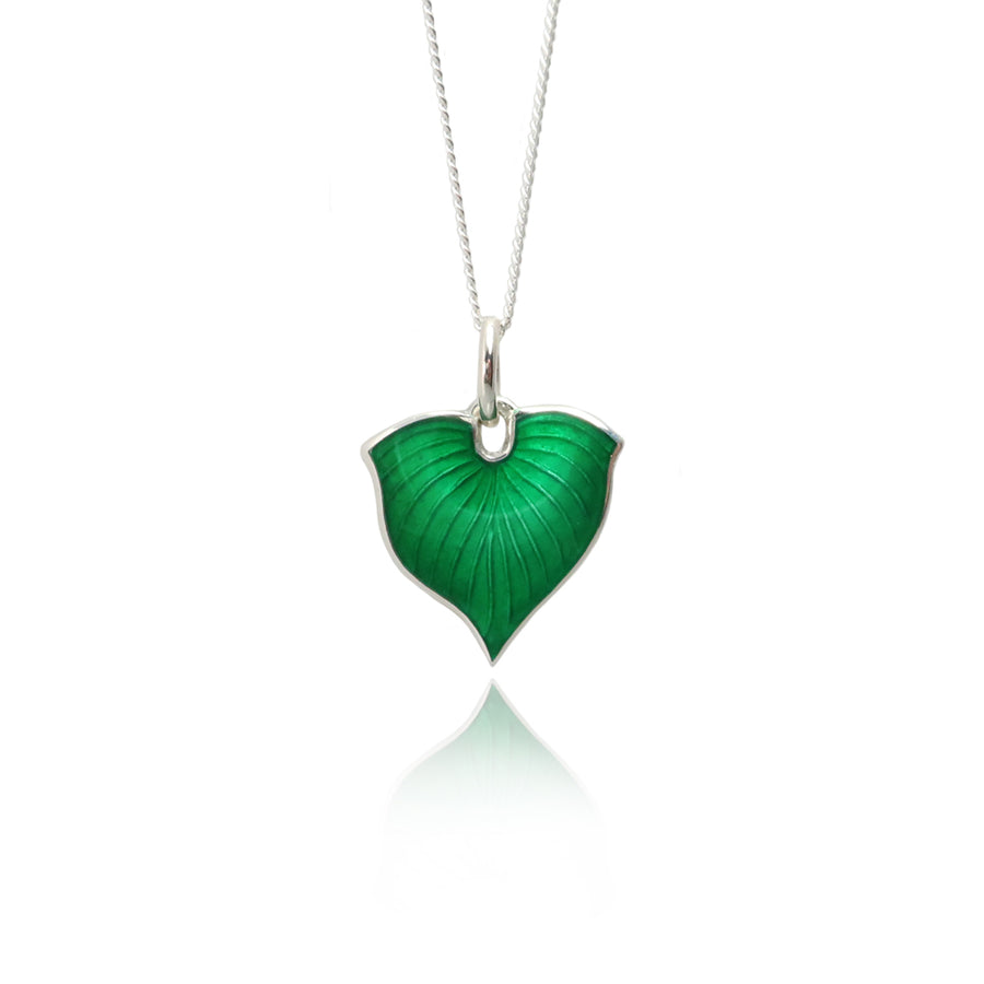 Emerald Green Hosta Necklace