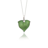 Olive Green Hosta Necklace