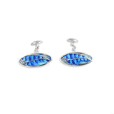 Jay Feather Enamel Cufflinks One-off