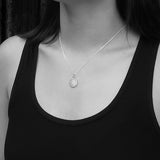 Silver Sapphire Diatom Pendant