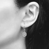 Green Enamel Diatom Earrings