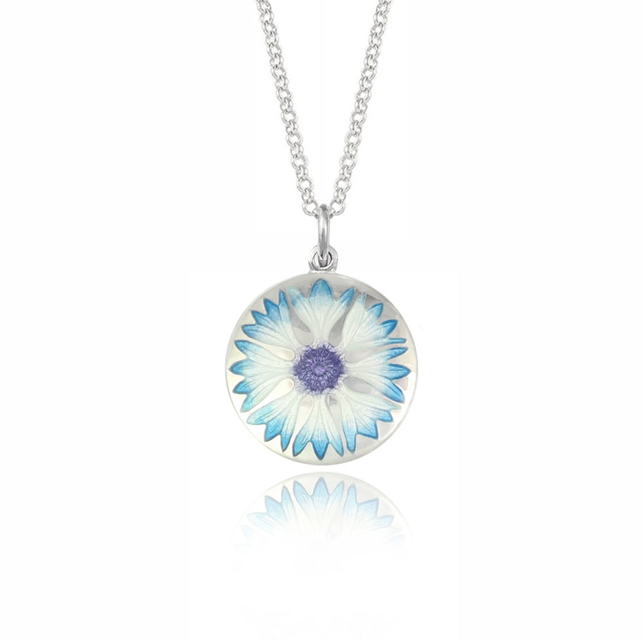 Blue & Purple Cornflower Necklace Limited Edition