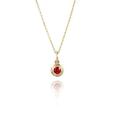 Ruby Eclipse Gold Pendant