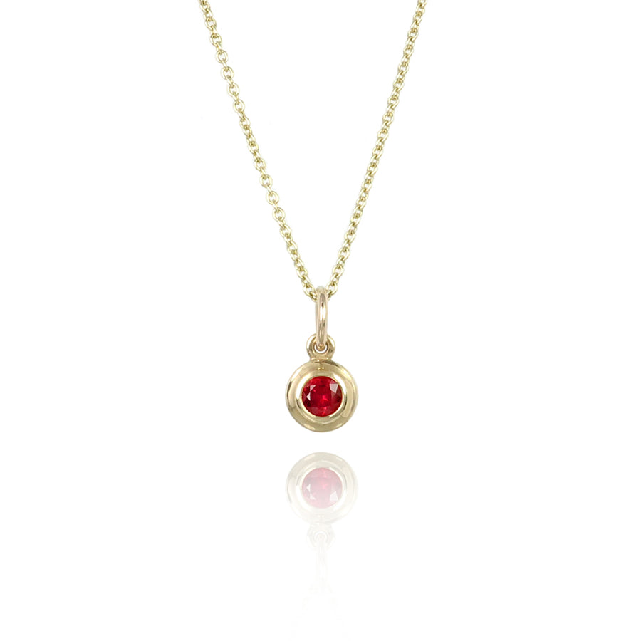 Ruby Eclipse Gold Pendant